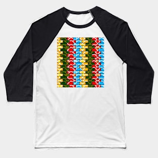 Brick pattern Baseball T-Shirt